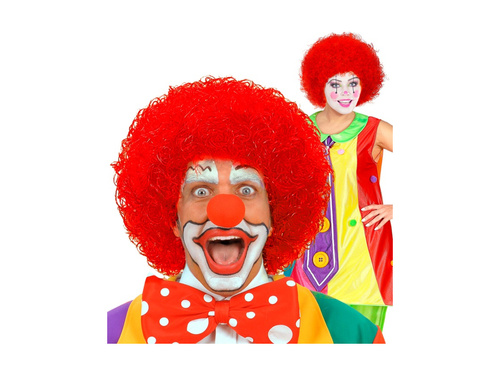 Red clovn peruca afro păr