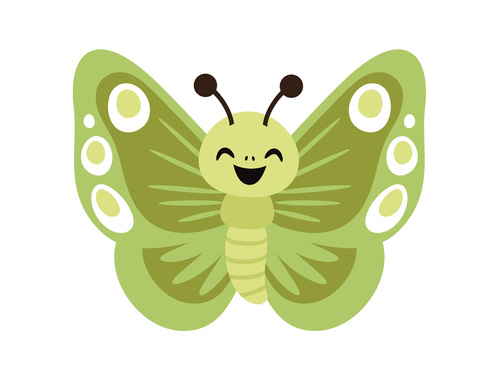 Decorațiune cu două fețe Fluture verde - 36 x 29 cm