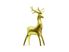 Balon din folie cu ren în picioare - auriu - 50 x 81.5 cm - 1 buc.