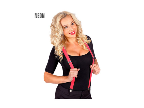 Bretele disco roz neon