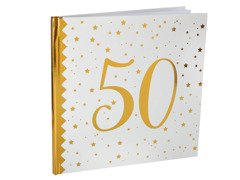 Carte de oaspeți albă tipărită 50 - 24 cm x 24 cm