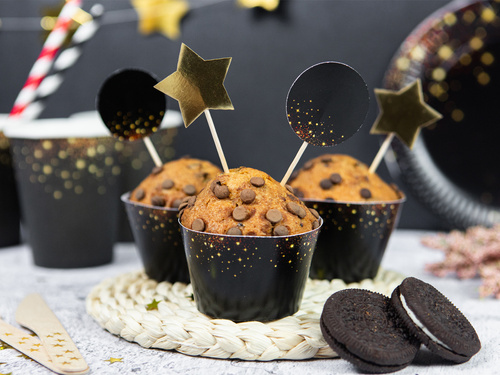 Cutii pentru cupcakes cu sclipici - 6 buc.