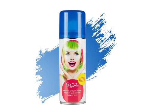 Spray de păr fluorescent lavabil 125 ml - albastru