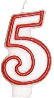 Lumânări numerice cu margine roșie - 50 - fifty - 2 buc.