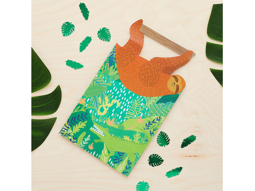 Pungi de hârtie Sloth - 26cm x 15cm - 5 buc.