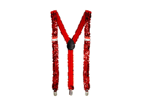 Bretele roșii cu paiete