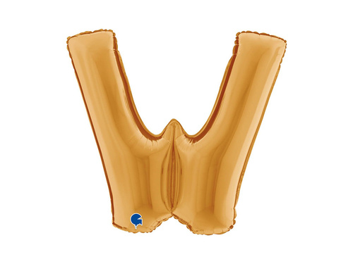 Balon din folie litera W auriu - 40" - 1 buc.