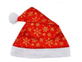 Pălărie de Moș Crăciun cu fulgi de nea - 1 buc.