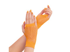Mănuși portocalii din plasă - 11 cm