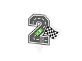 Număr lumânare Racing - 2 - 7 cm - 1 buc.