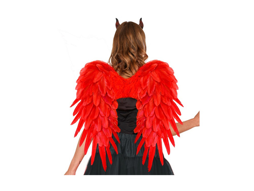 Aripi de pene pliabile roșii 50×50 cm