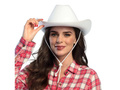 Pălărie albă de cowboy - 1 buc.