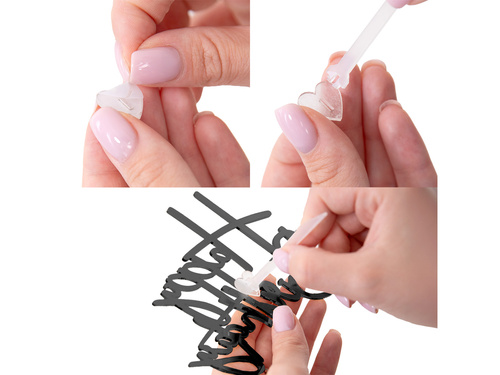 Topper lateral pentru tort Happy Birthday - negru - 1 buc.