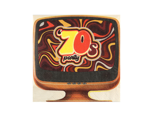 Șervețele de hârtie pentru petrecerea anilor '70 - 33 cm - 20 buc.