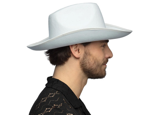 Pălărie de cowboy cu zirconii albe - 1 buc.