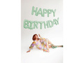 Balon folie Happy Birthday verde mat - 340 x 35 cm