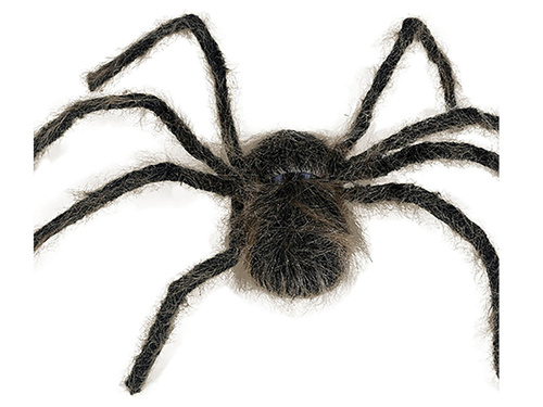 Decor păianjen păros maro - 75 cm - 1 buc.