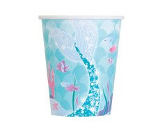Cupe aniversare Mermaid - 266 ml - 8 buc.