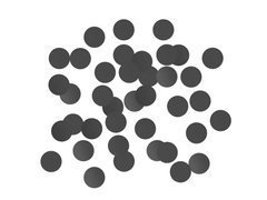Confetti cercuri negre - 250 g.
