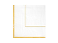 Șervețele de hârtie albe Elegant Gold - 33 cm - 10 buc.