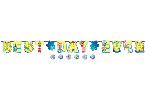 Best Day Ever Spongebob Kanciastoporty banner - 320 cm - 1 buc.