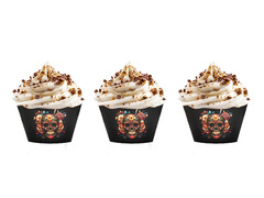 Dia de los muertos cutii pentru cupcakes - 6 buc.