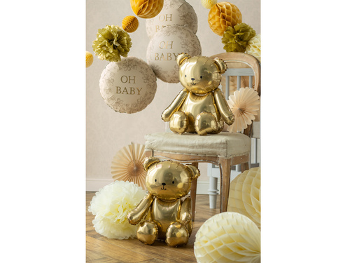 Balon de pluș cu ursuleț în picioare - auriu - 43 x 53 cm - 1 buc.