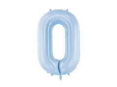 Balon din folie Misty albastru numărul 0 - 86 cm - 1 buc.