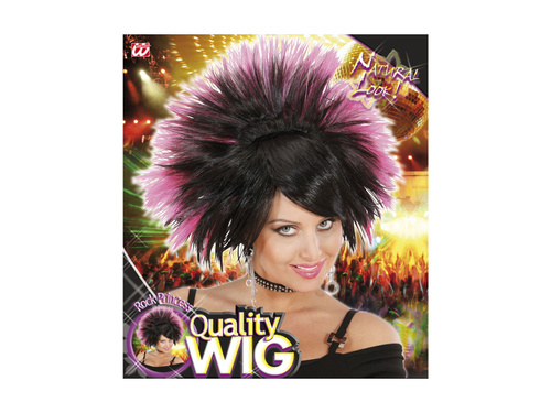 Rock Princess peruca negru și roz