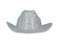 Pălărie de cowboy cu paiete argintii - 1 buc.