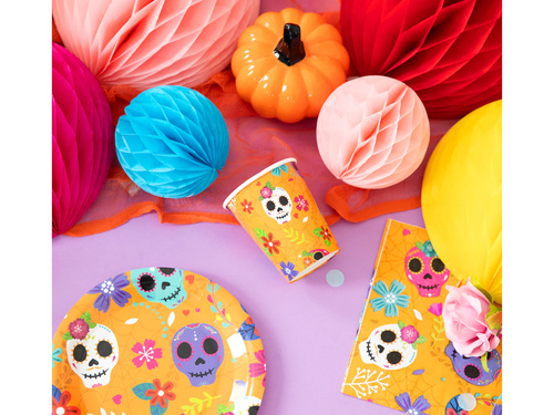 Farfurii de Halloween Mexican Skull - 18 cm - 6 buc.