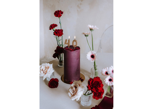 Lumânare numerică aurie - 0 - 1 buc.