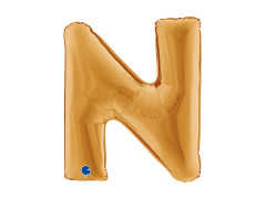 Balon din folie litera N auriu - 40" - 1 buc.