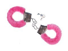 Cătușe roz cu blană - 1 buc.