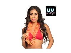 Colier Hawaiian Ohana neon portocaliu UV