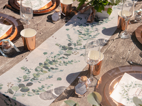 Decorațiune de masă cu frunze de eucalipt - 26 cm x 3 m - 1 buc.