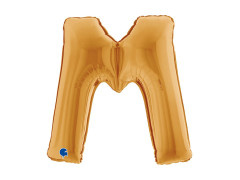 Balon folie litera M auriu - 40" - 1 buc.