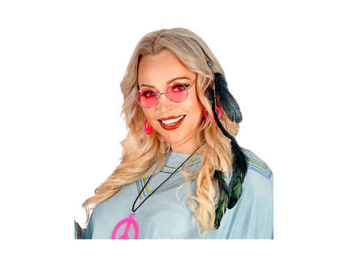 Broșă neagră cu pene