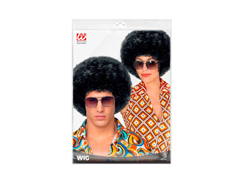 Peruca neagră afro disco din anii '70.