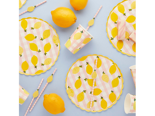Farfurii de hârtie în Lemon - 23 cm - 8 buc.