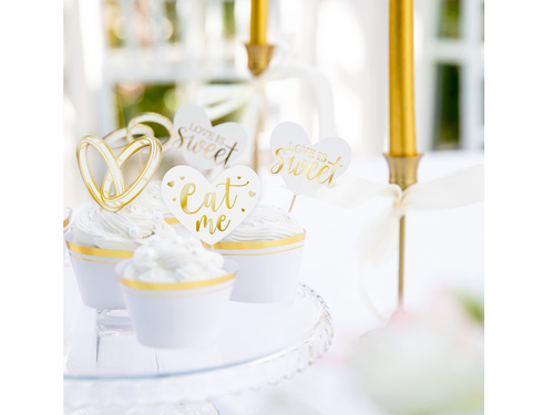 Plicuri pentru brioșe de nuntă - 10 cm - 12 buc.