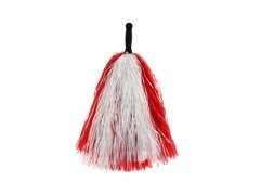 Pompoane albe și roșii pentru majorete - 1 buc.