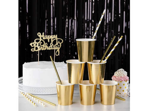 Paie tub aurie metalizată - 10 buc.