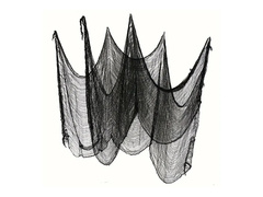 Plasă neagră de Halloween - 76 x 300 cm - 1 buc.