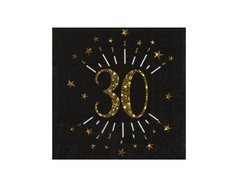 Șervețele strălucitoare pentru a 30-a aniversare - 33 cm - 10 buc.