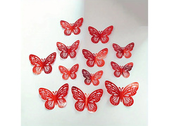Decorațiuni din hârtie Fluturi roșu - buc.
