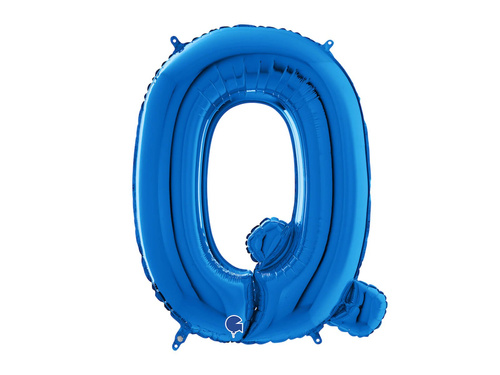 Balon cu folie albastru litera Q - 66 cm - 1 buc.
