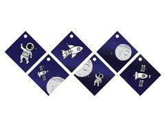 Pandantive de sticlă cu panglică Cosmos - 12 buc.