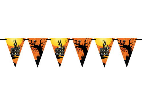 Halloween Haunted House steag banner - 500 cm - 1 buc.
