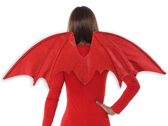 Aripi roșii cu sclipici - 91 x 37 cm - 1 buc.